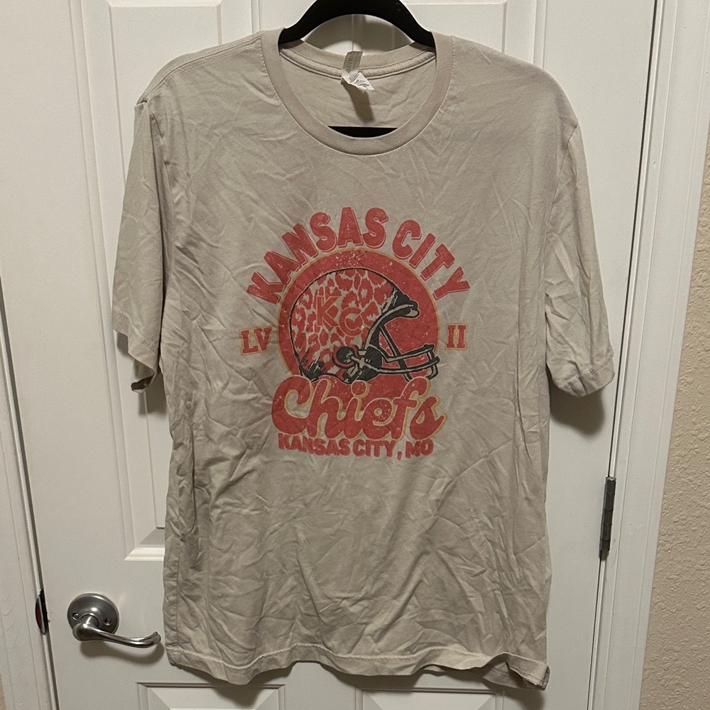Bella Canvas Beige Kansas City Chiefs Tee